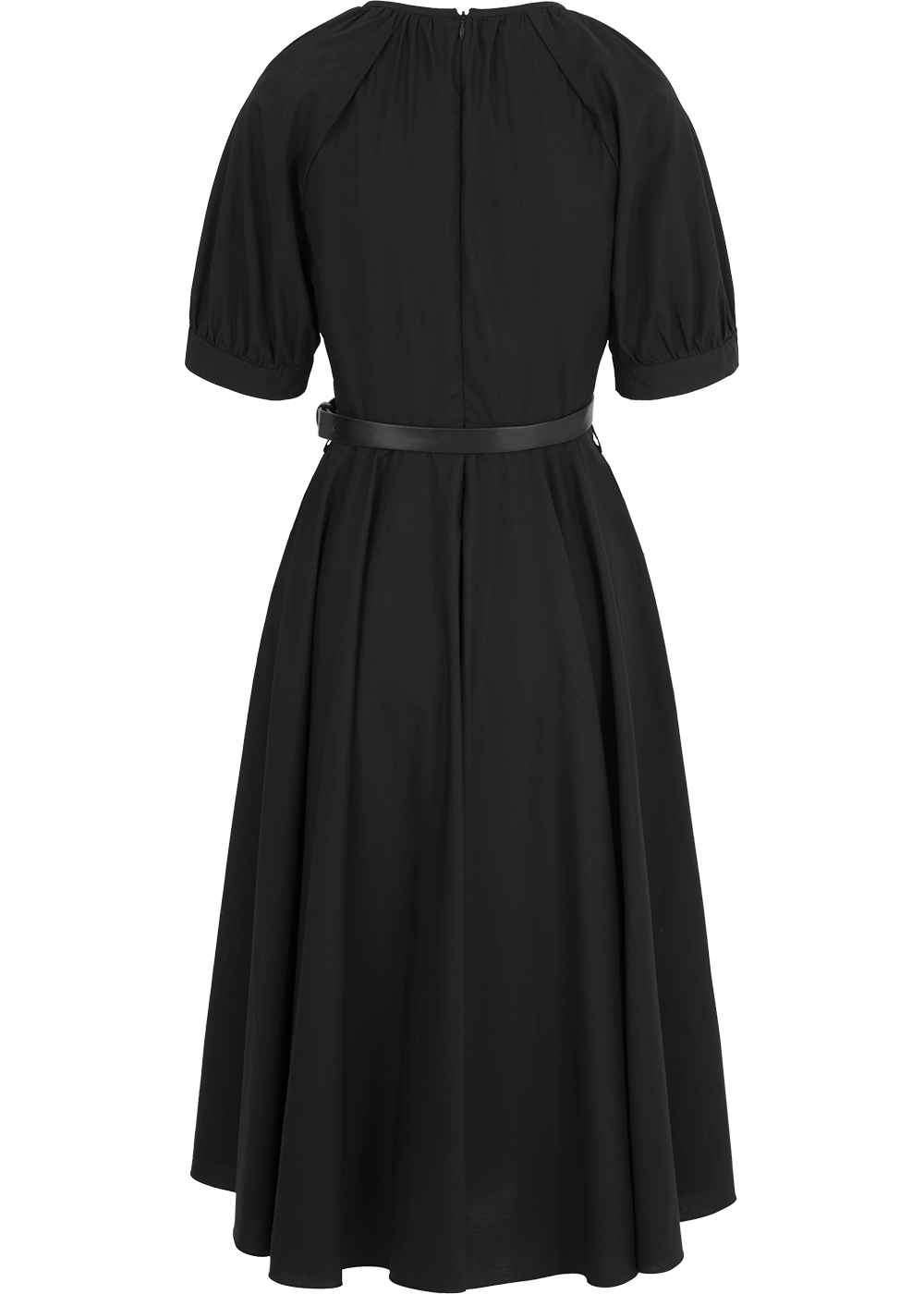 SALAZIA Black Cotton Long-Sleeve Dresses