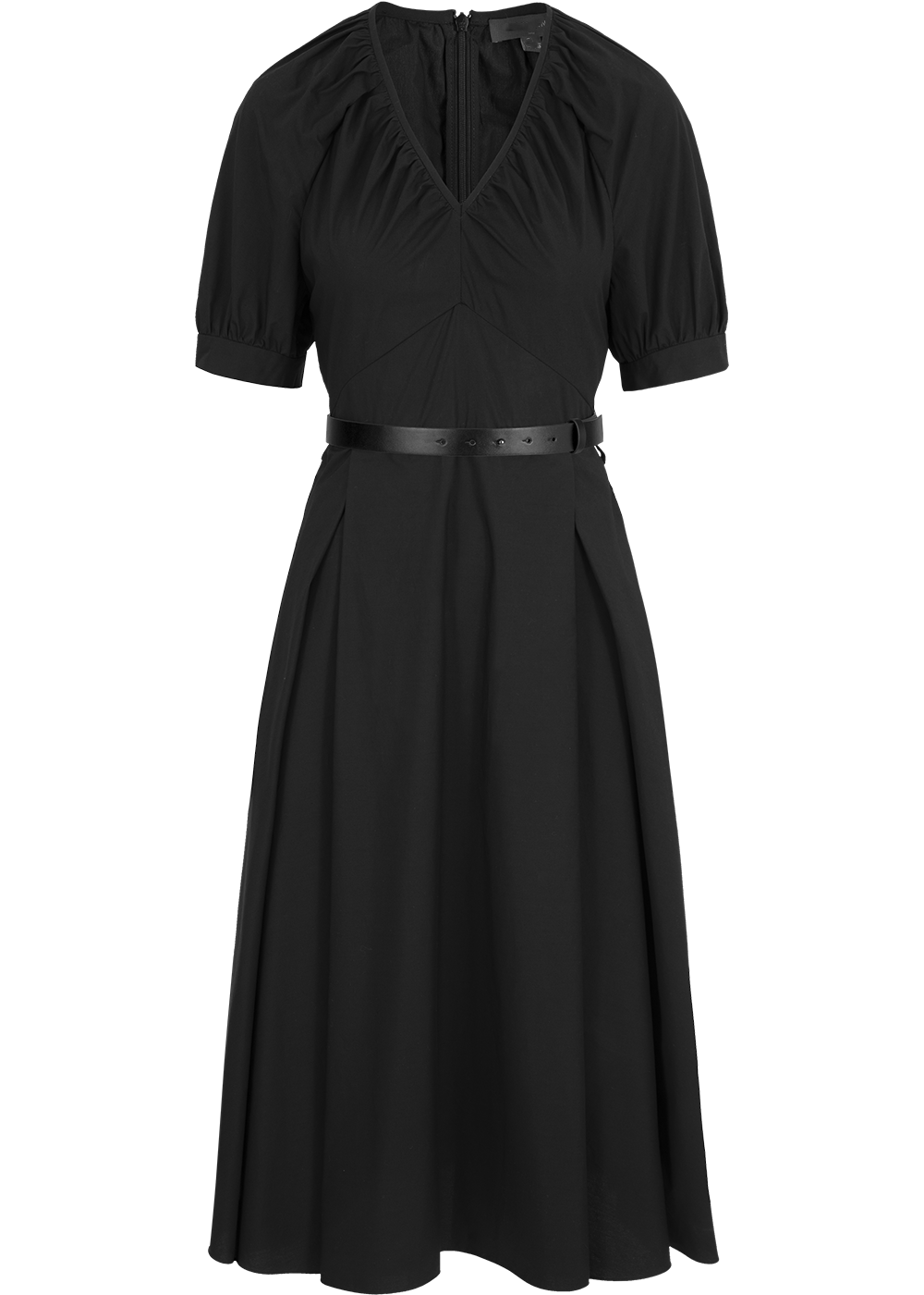 SALAZIA Black Cotton Long-Sleeve Dresses