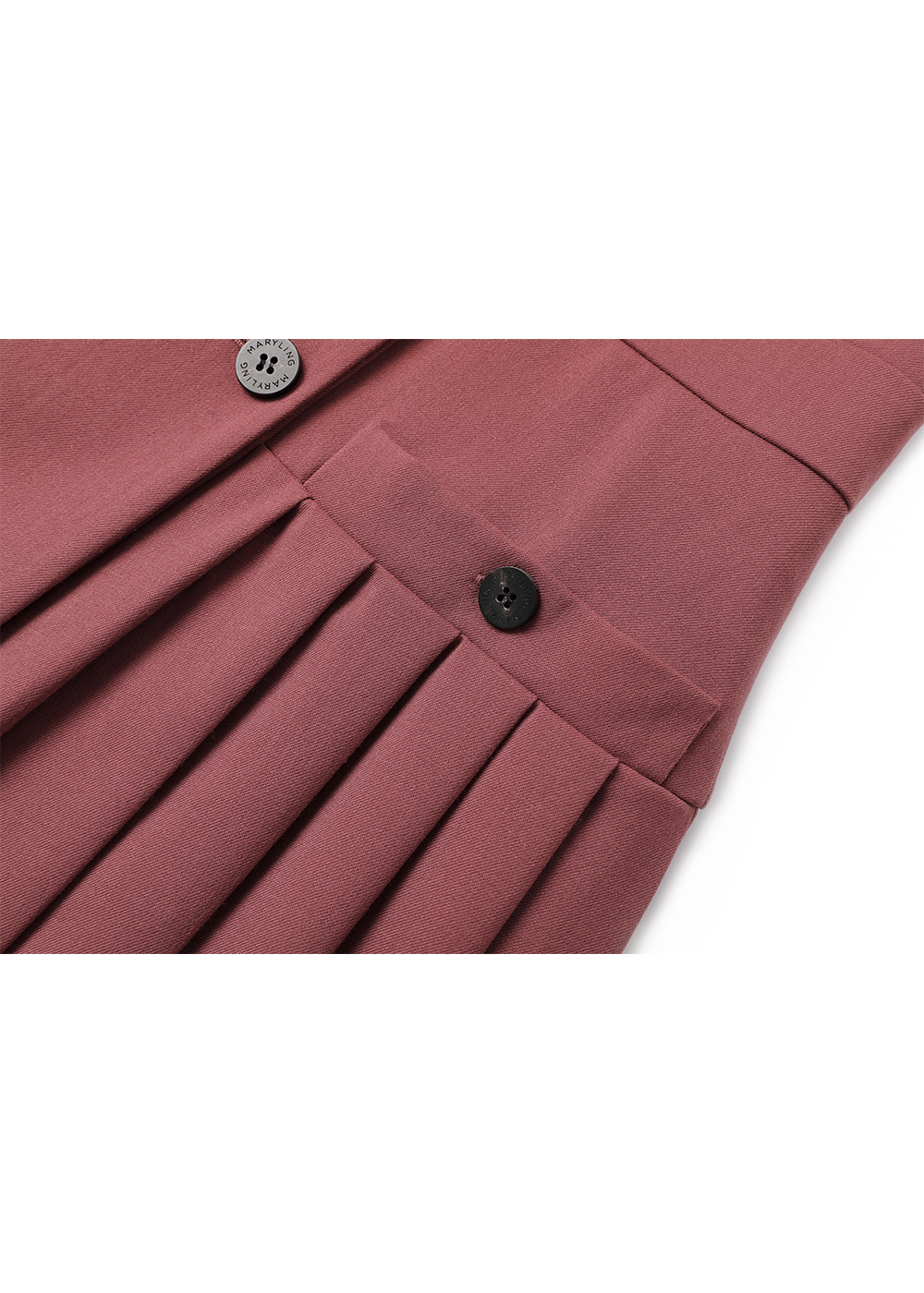 SALAZIA Brick Red Wool Blend Short-Sleeve Dresses