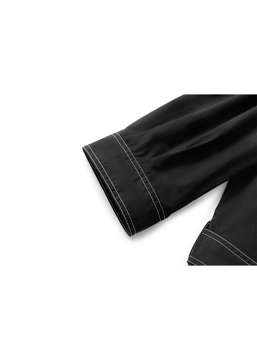 SALAZIA Black Cotton Long-Sleeve Dresses