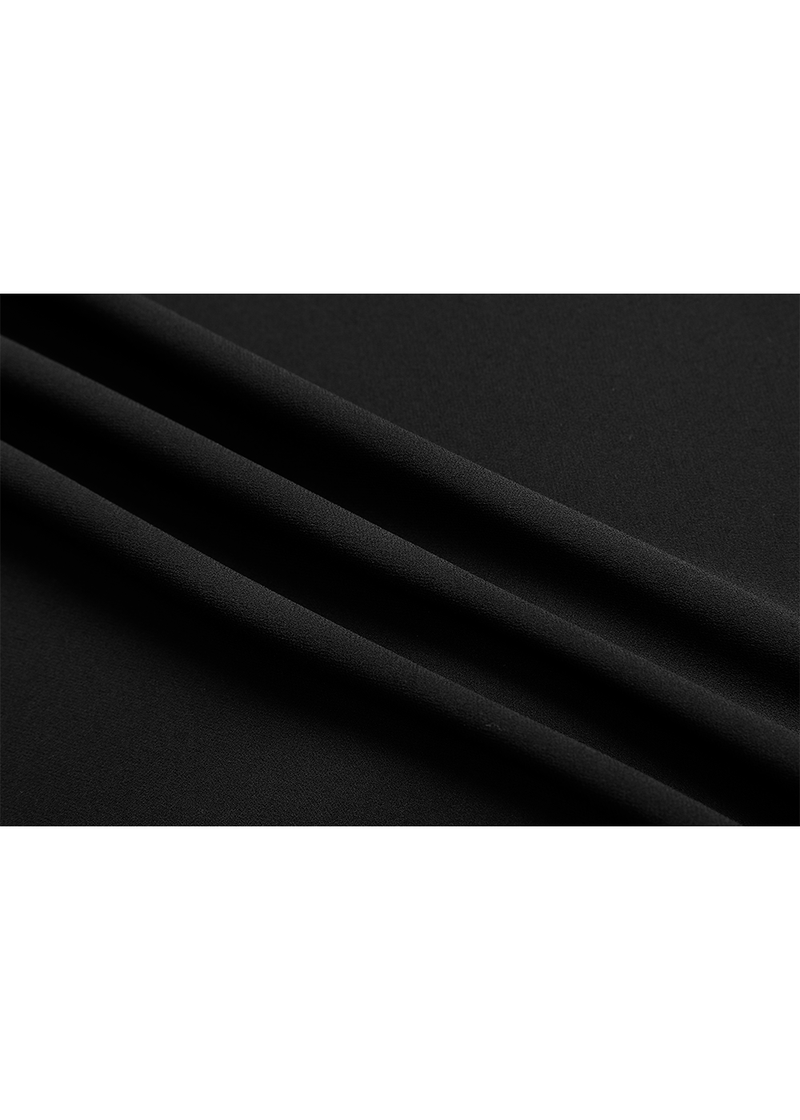 SALAZIA Black Triacetate Blend Long-Sleeve Dresses