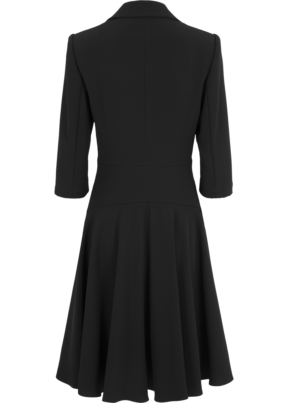 SALAZIA Black Triacetate Blend Long-Sleeve Dresses