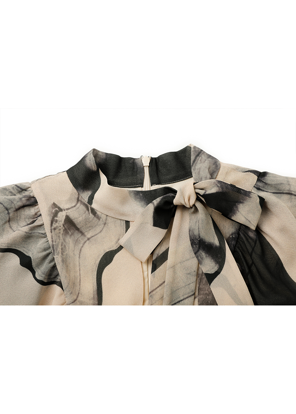 SALAZIA Grey-Beige Ink Wash Dresses