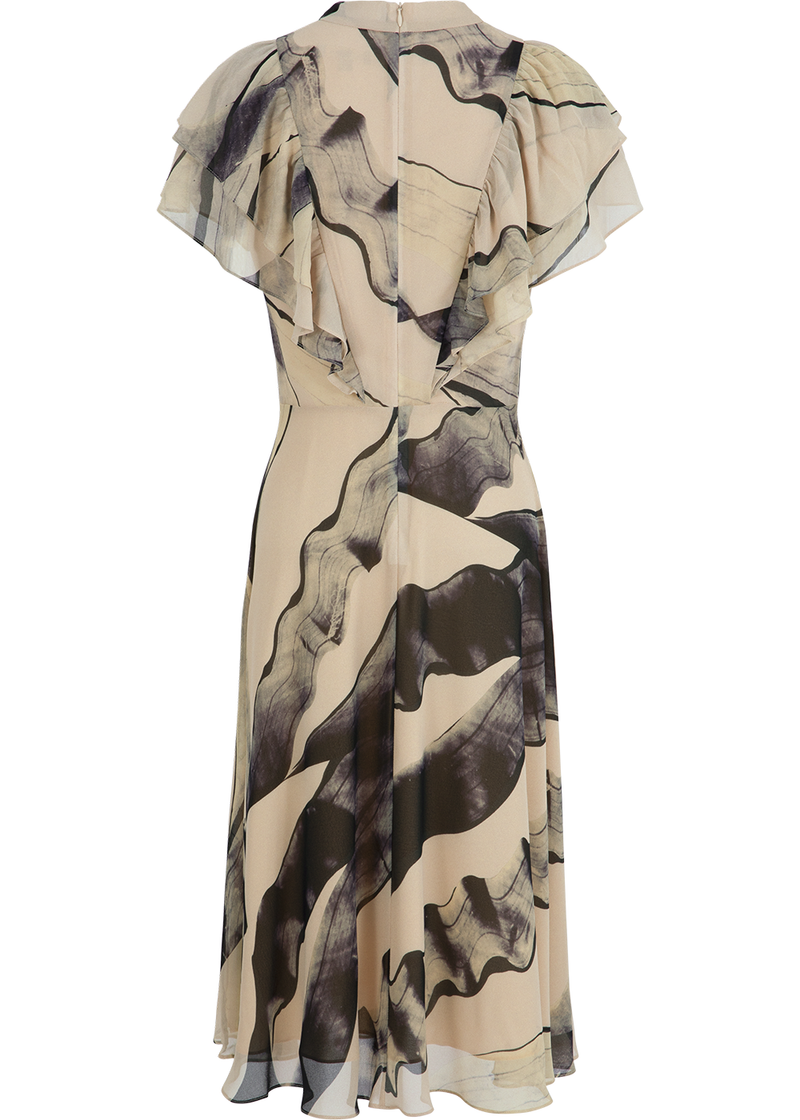 SALAZIA Grey-Beige Ink Wash Dresses