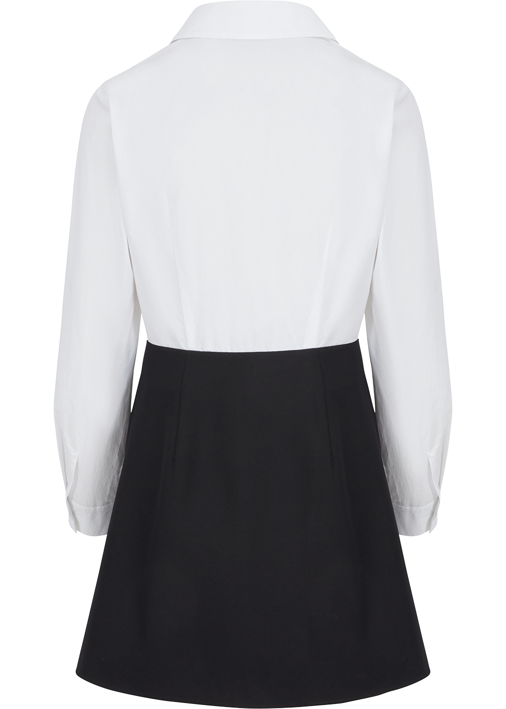 SALAZIA Black-White Colorblock Mini Dresses