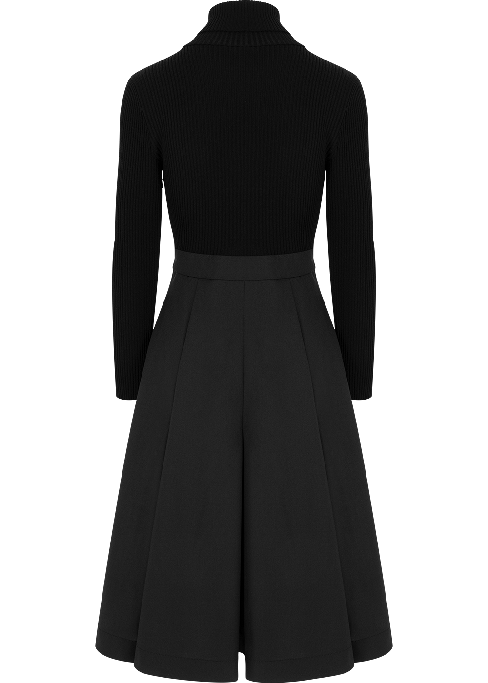 SALAZIA Black Wool-Blend Tailored Dresses