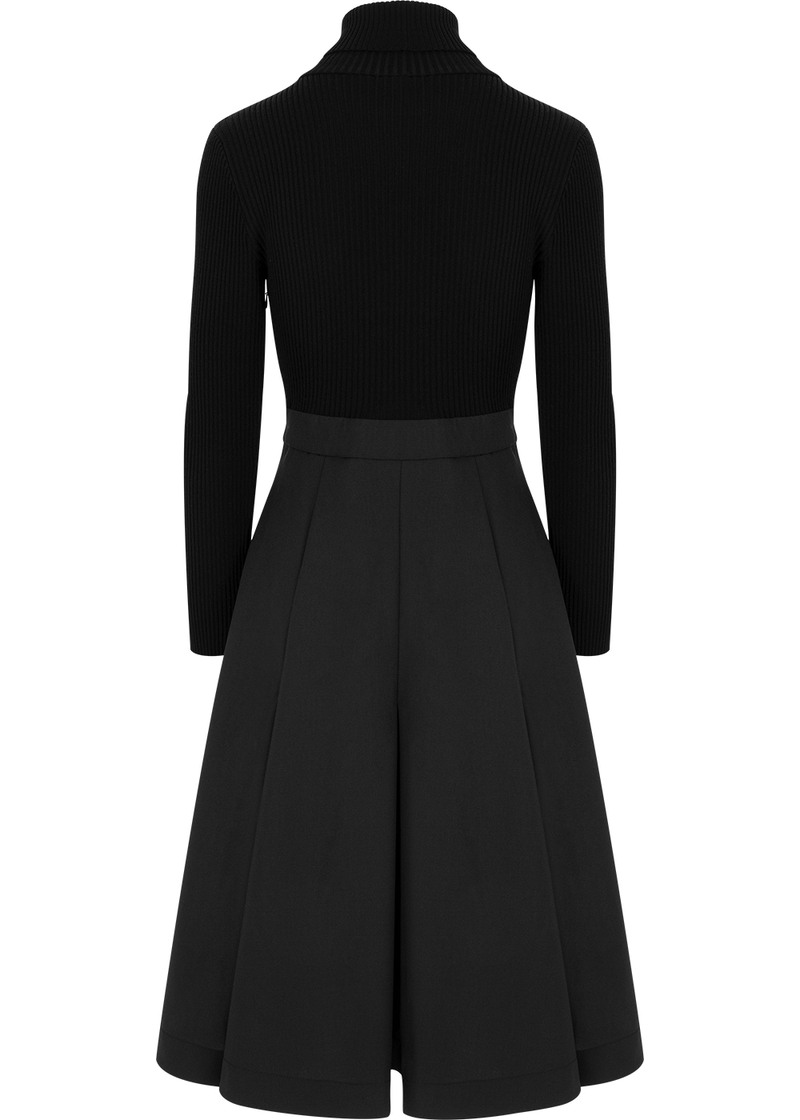 SALAZIA Black Wool-Blend Tailored Dresses