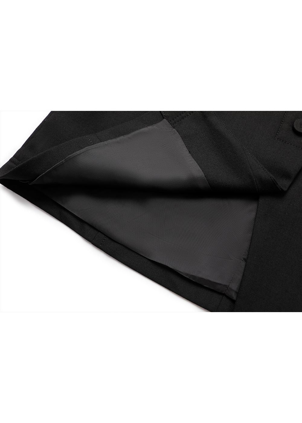 SALAZIA Black Wool Blend Fitted Dresses