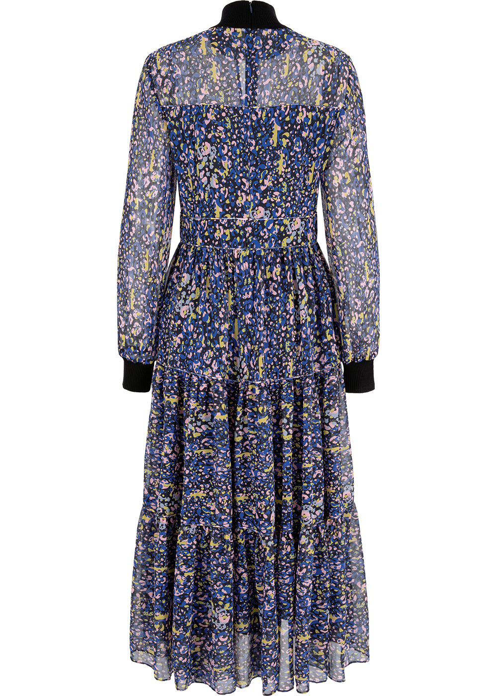 SALAZIA Pink-Blue Leopard Print Dresses