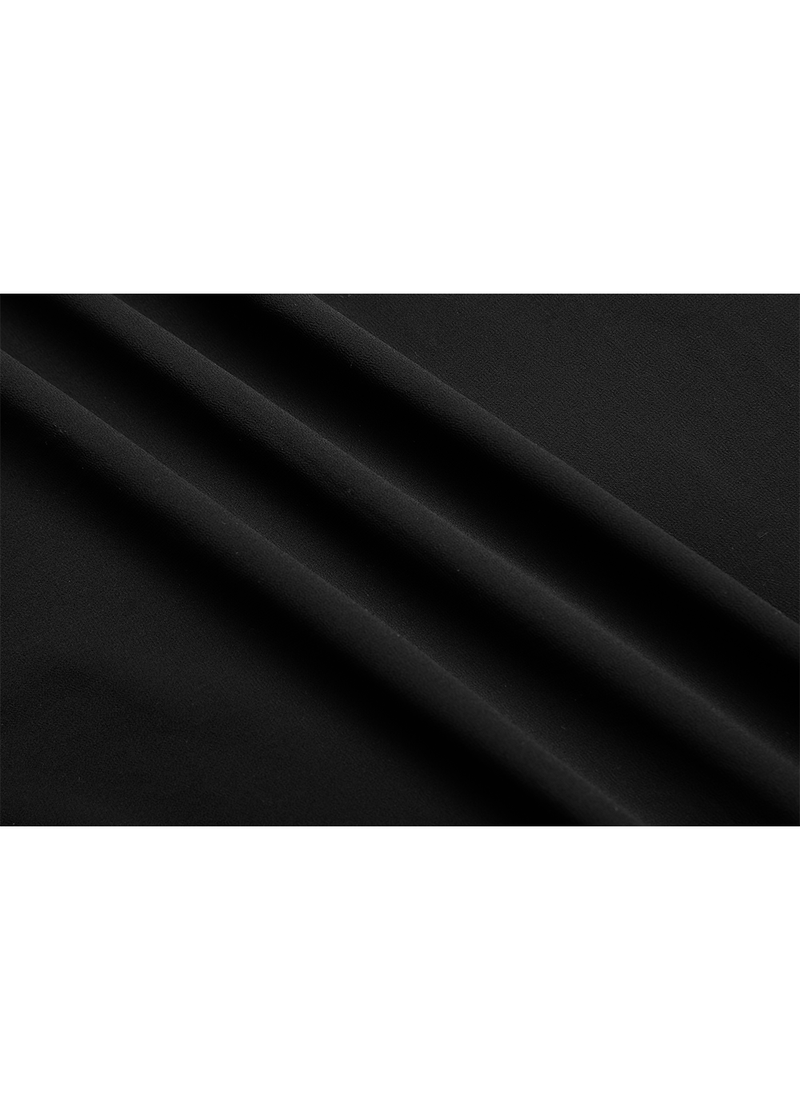 SALAZIA Black Wool Blend Long-Sleeve Dresses