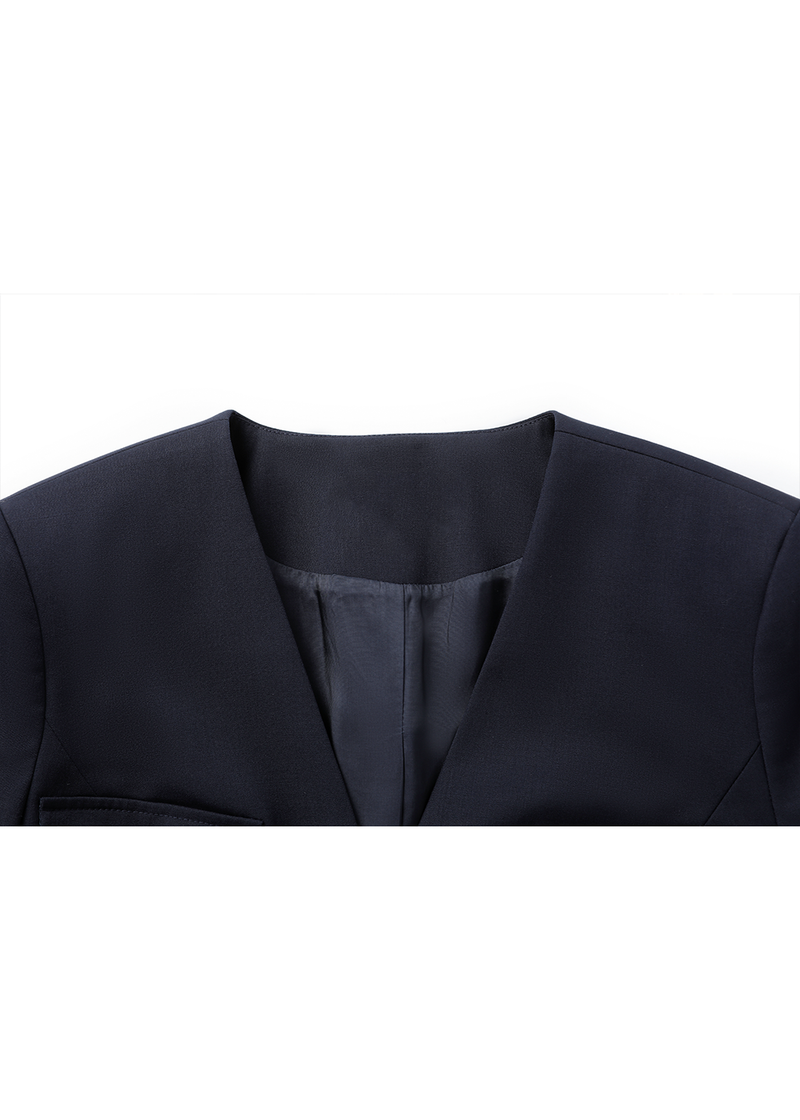 SALAZIA Navy Long-Sleeve Dresses