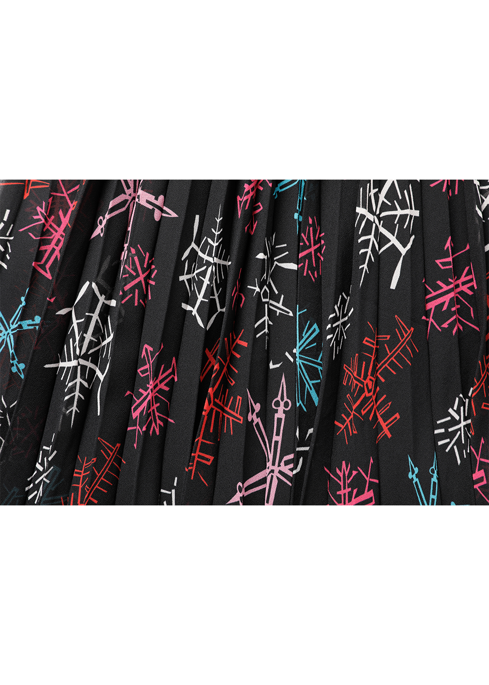 SALAZIA Red Multi-Color Snowflake Fit-and-Flare Dresses