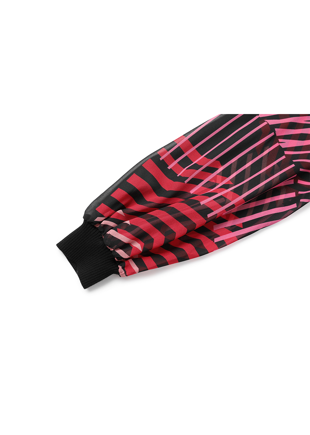 SALAZIA Red-Black Artistic Stripe Dresses