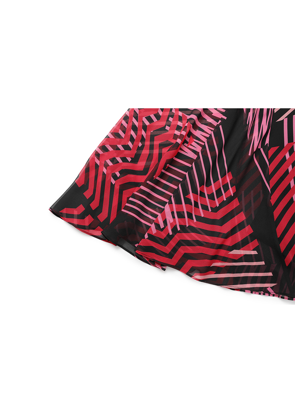 SALAZIA Red-Black Artistic Stripe Dresses