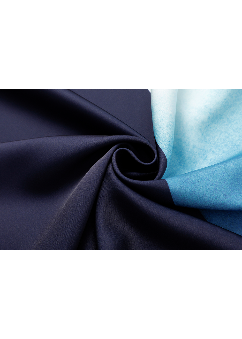 SALAZIA Blue-Pink Art Print Wool Blend Dresses