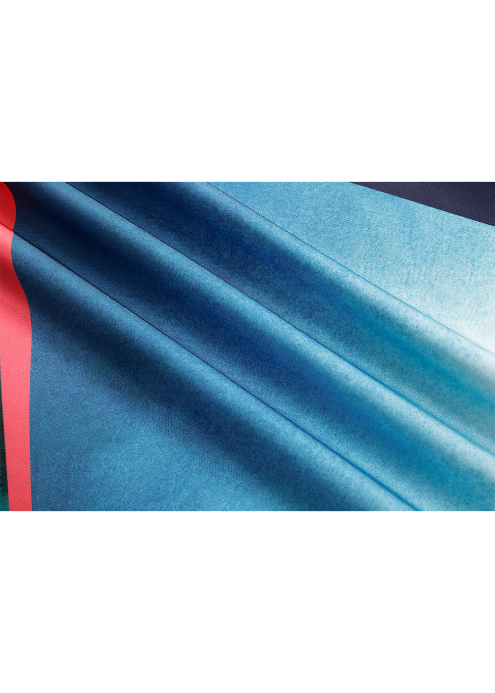 SALAZIA Blue-Pink Art Print Wool Blend Dresses