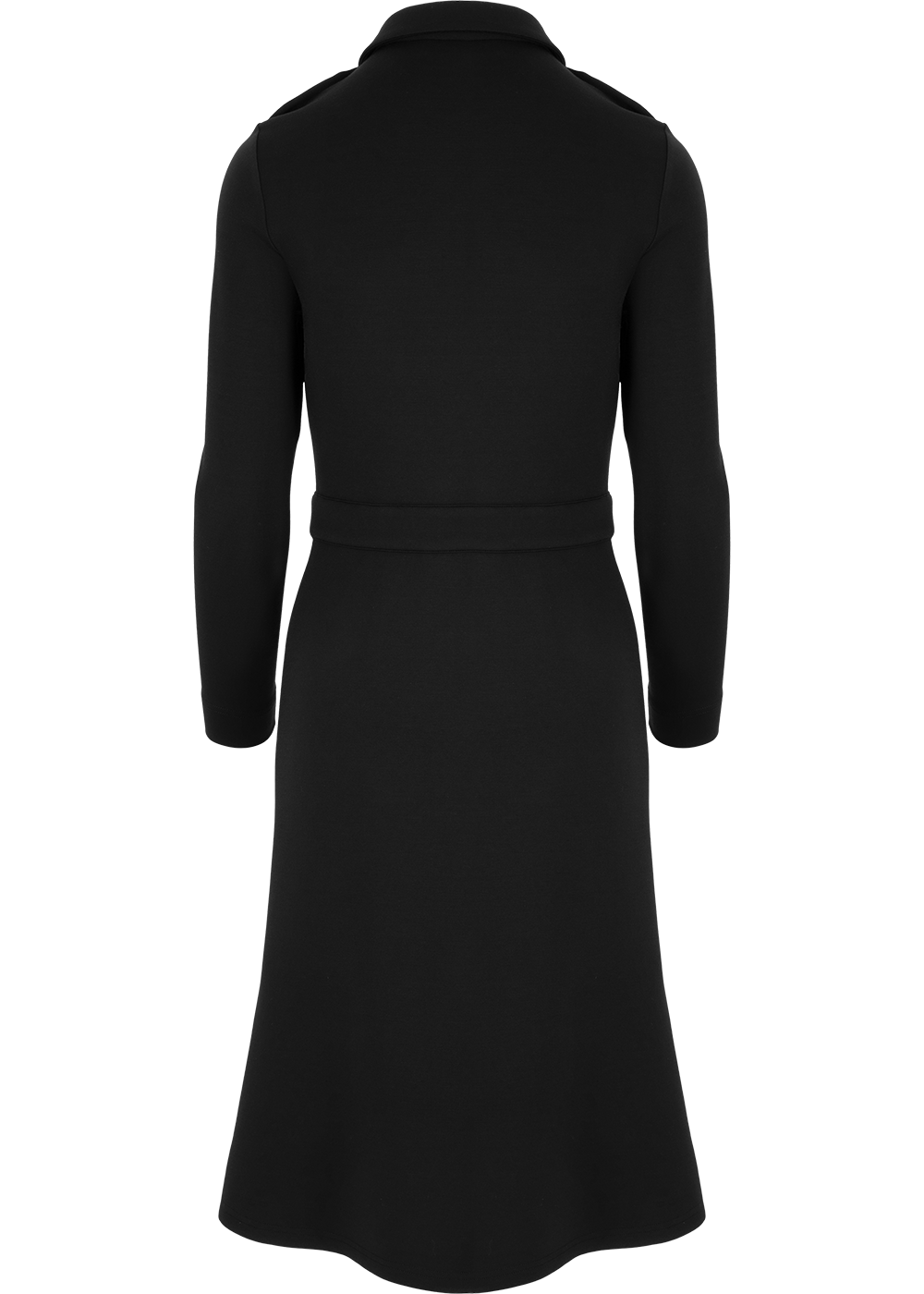 SALAZIA Black Modal-Blend Long-Sleeve Dresses