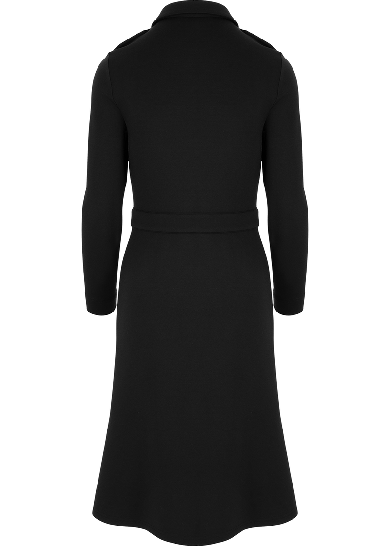 SALAZIA Black Modal-Blend Long-Sleeve Dresses