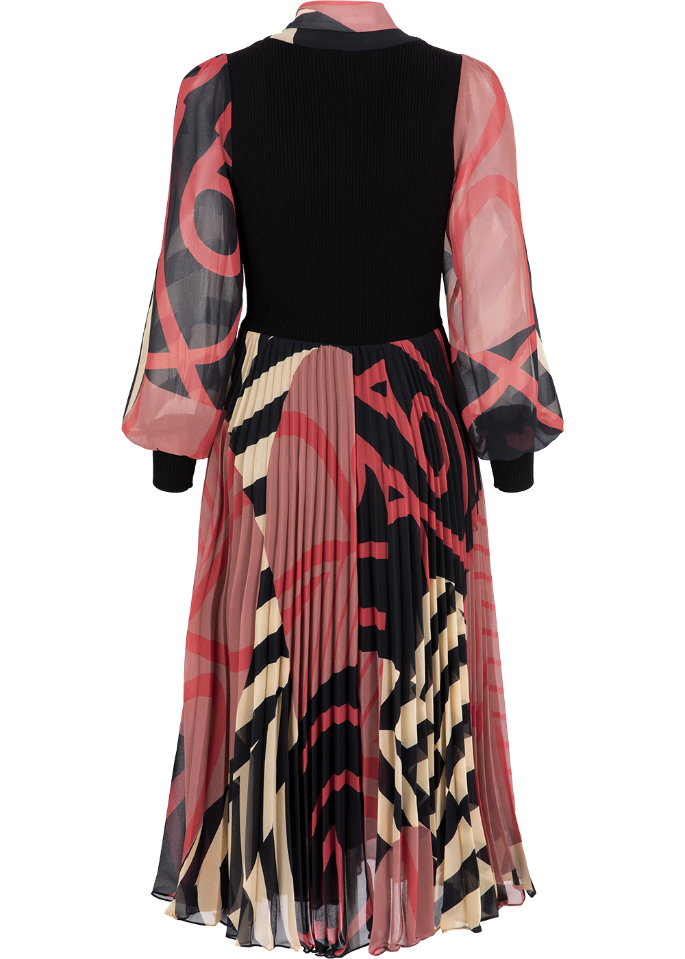 SALAZIA Glacier Snow Algae Pink Wool Blend Dresses