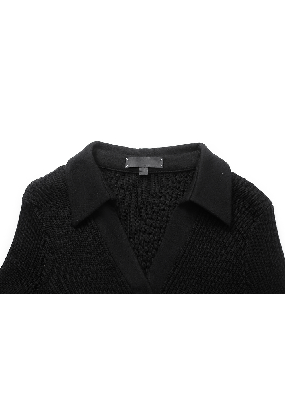 SALAZIA Black Wool Blend Fitted Dresses