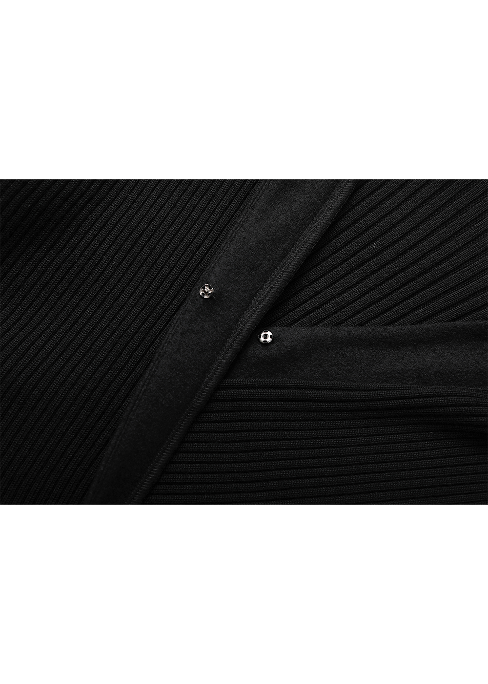 SALAZIA Black Wool Blend Fitted Dresses