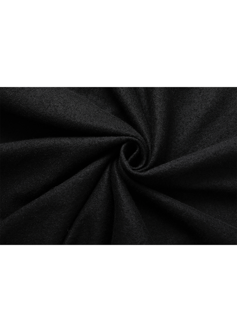 SALAZIA Black Wool Blend Fitted Dresses