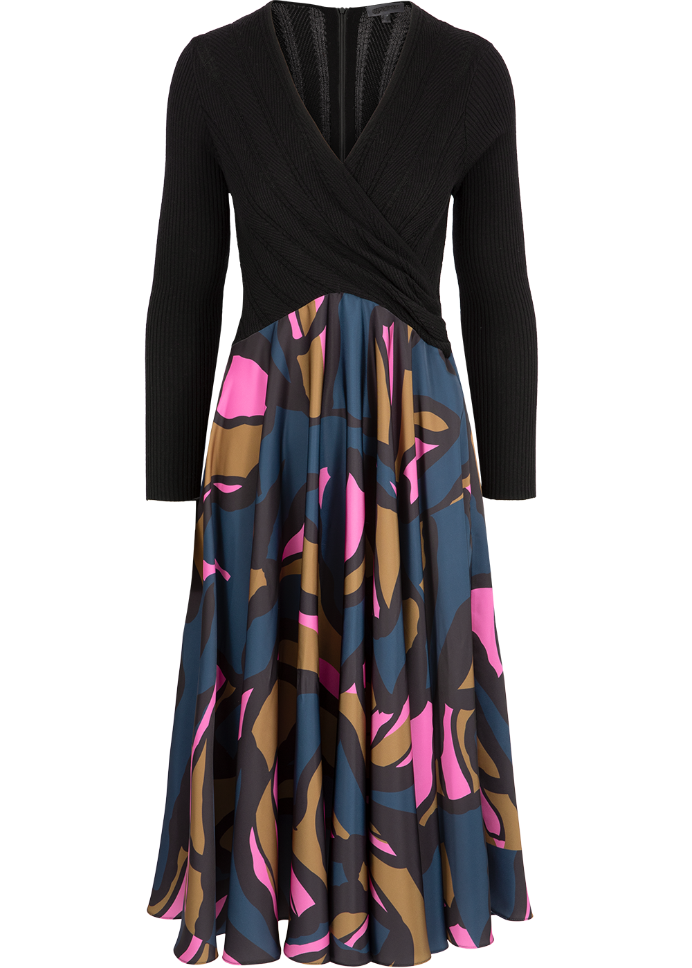 SALAZIA Red-Blue Artistic Floral Dresses