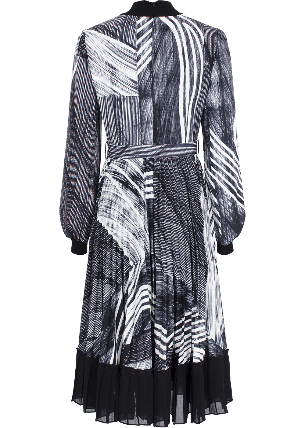 SALAZIA Black-White Snow Trail Dresses