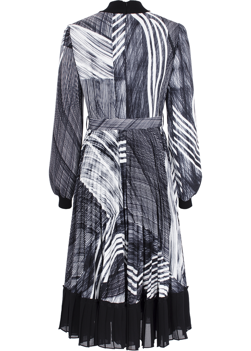 SALAZIA Black-White Snow Trail Dresses