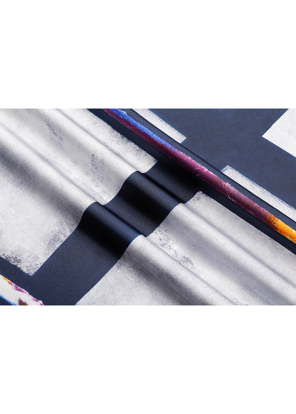 SALAZIA Grey-Blue Colorblock Stripe Dresses