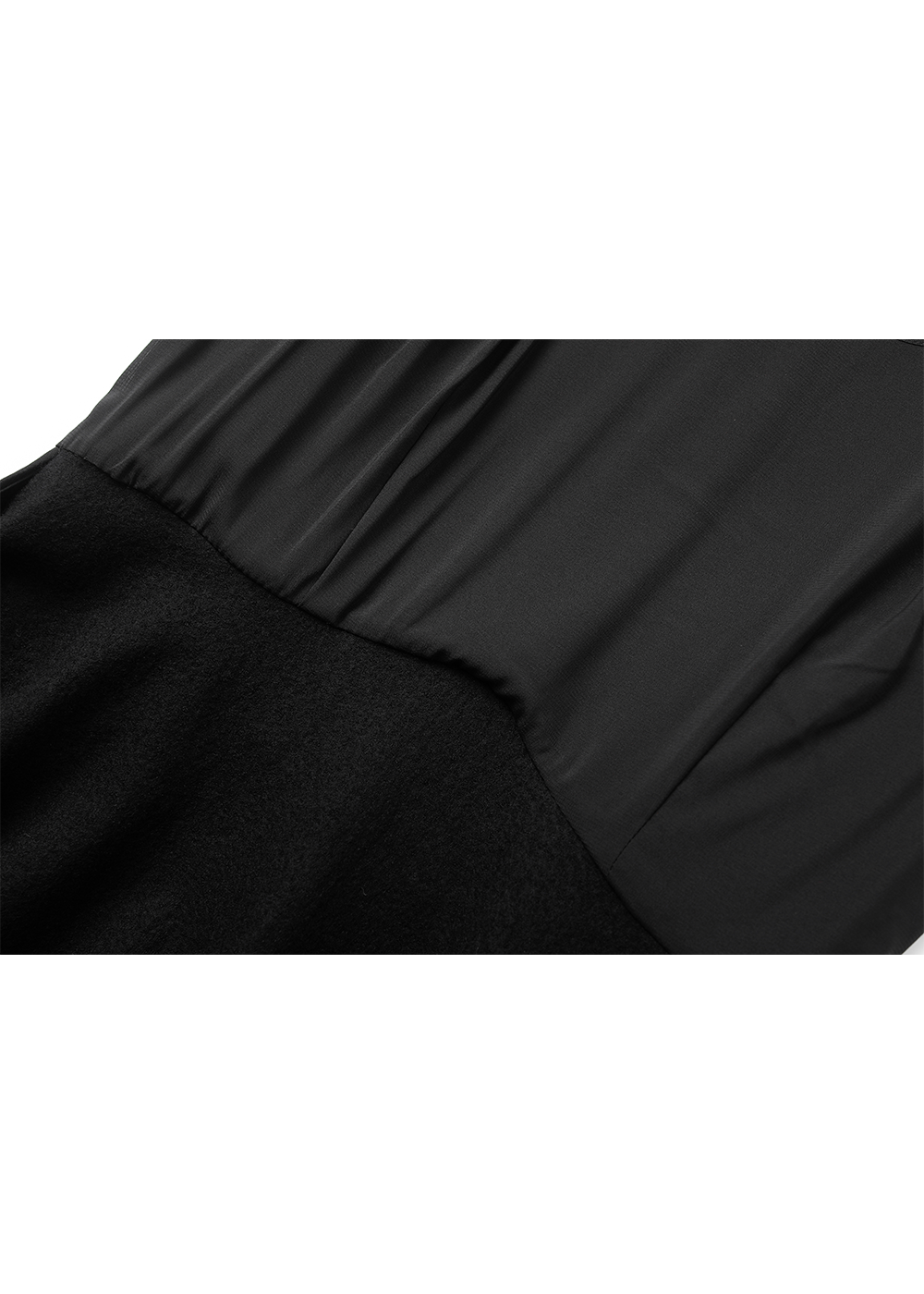 SALAZIA Black Wool Blend Long-Sleeve Dresses