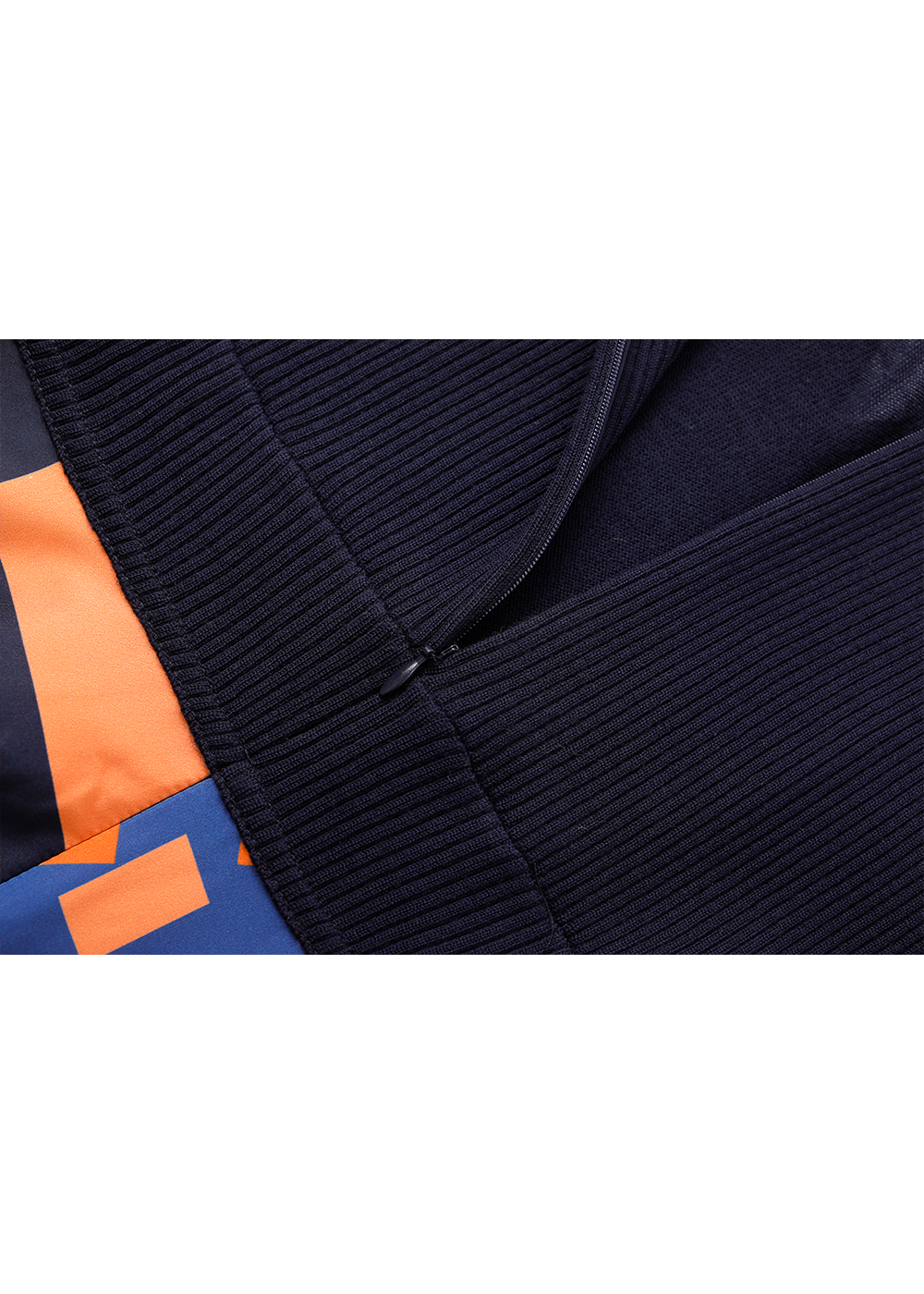 SALAZIA Orange-Blue Floral Wool-Blend Dresses