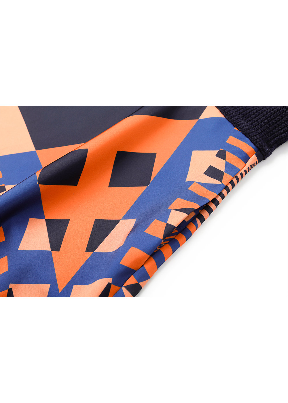 SALAZIA Orange-Blue Floral Wool-Blend Dresses