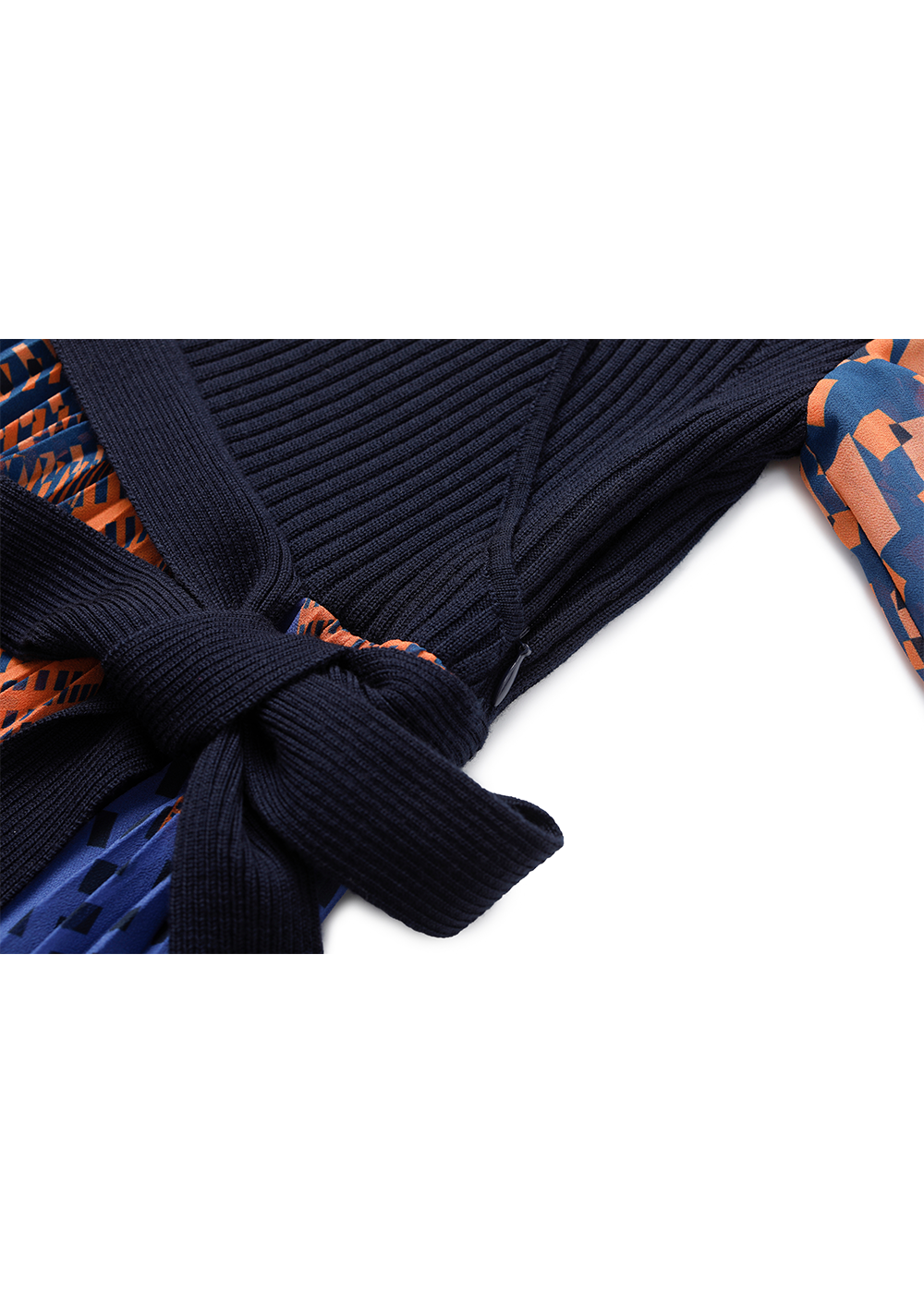SALAZIA Orange-Blue Floral Print Dresses
