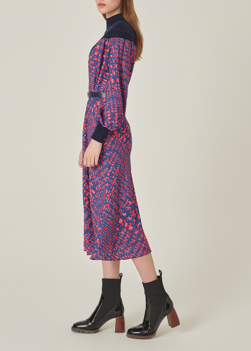SALAZIA Blue-Red Mirage Sun Dresses