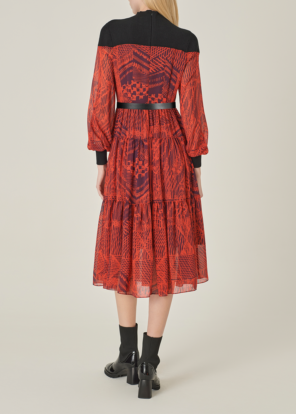 SALAZIA Red Line Art Dresses