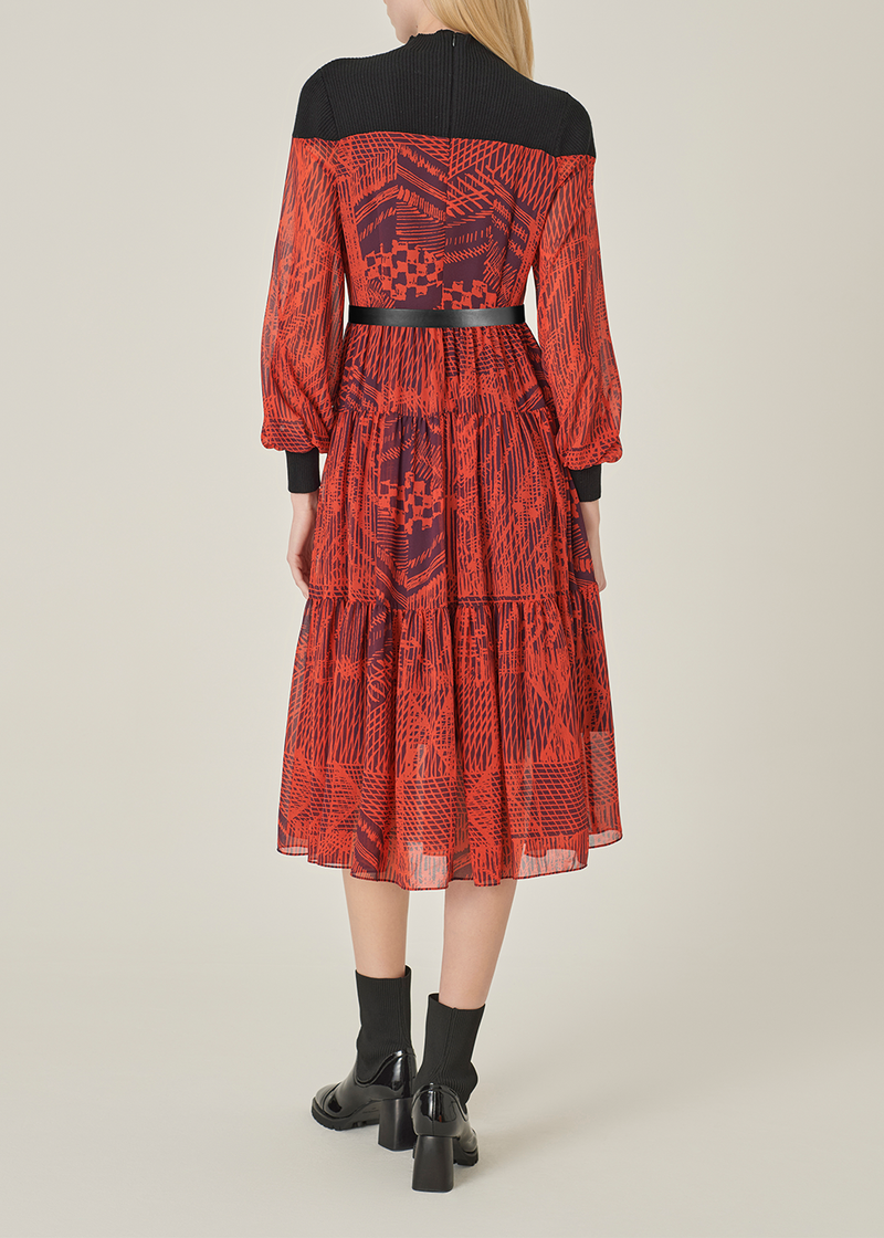 SALAZIA Red Line Art Dresses