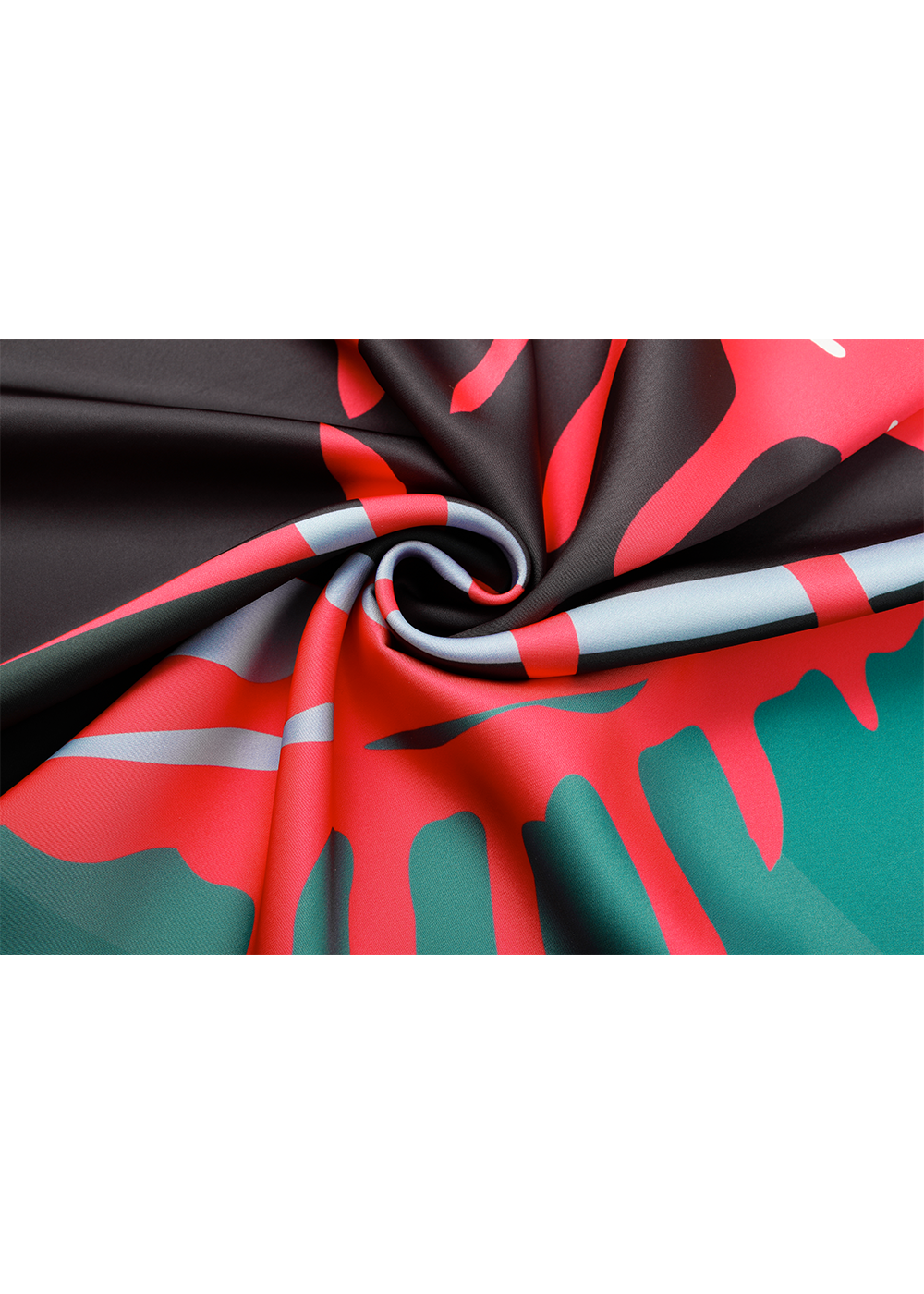 SALAZIA Pink-Green Artistic Wool Blend Dresses