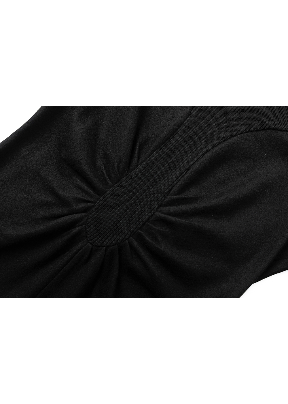 SALAZIA Black Wool Blend Long-Sleeve Dresses