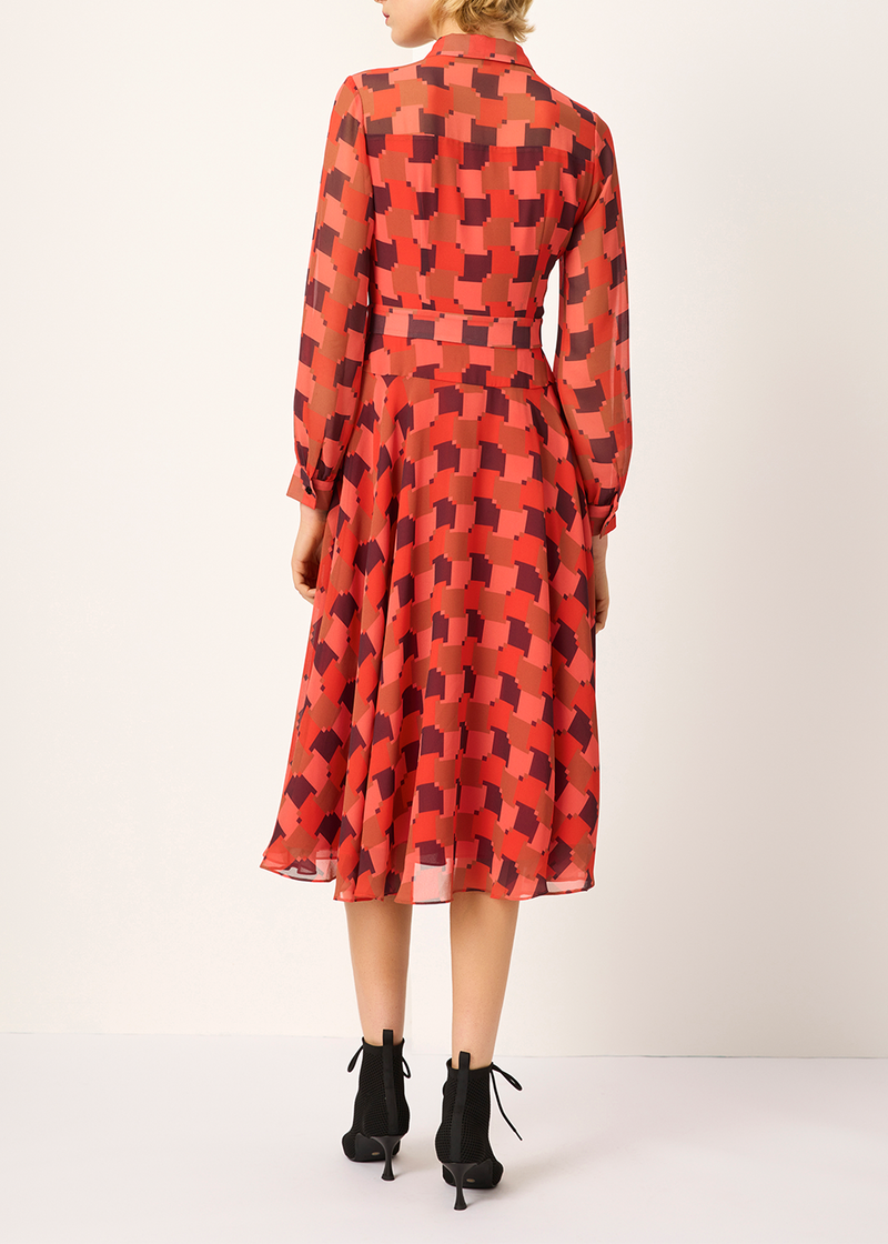 SALAZIA Red Houndstooth Dresses