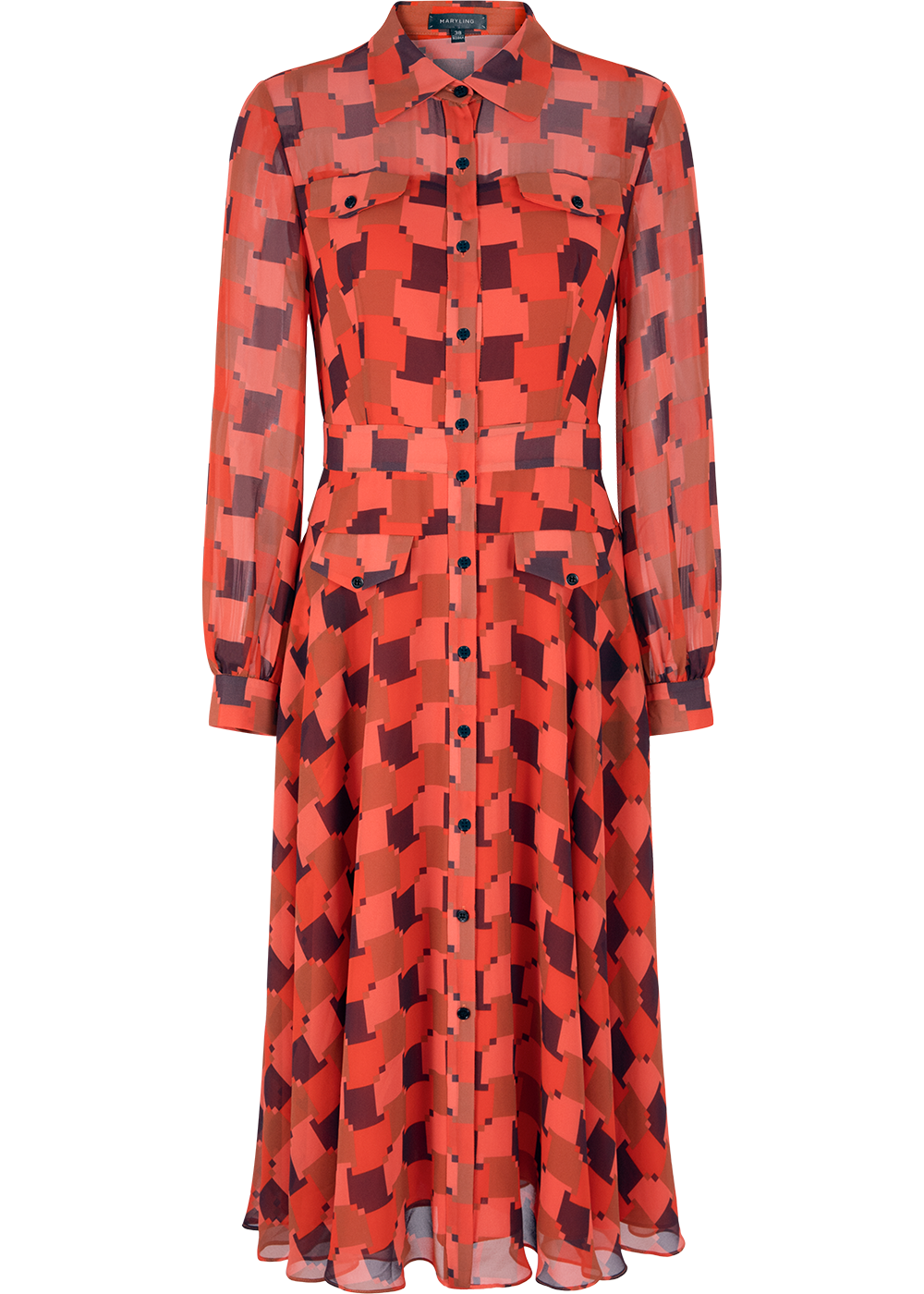 SALAZIA Red Houndstooth Dresses
