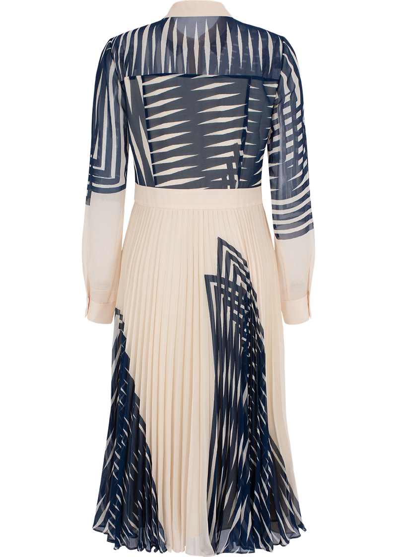 SALAZIA Beige Geometric Art Dresses