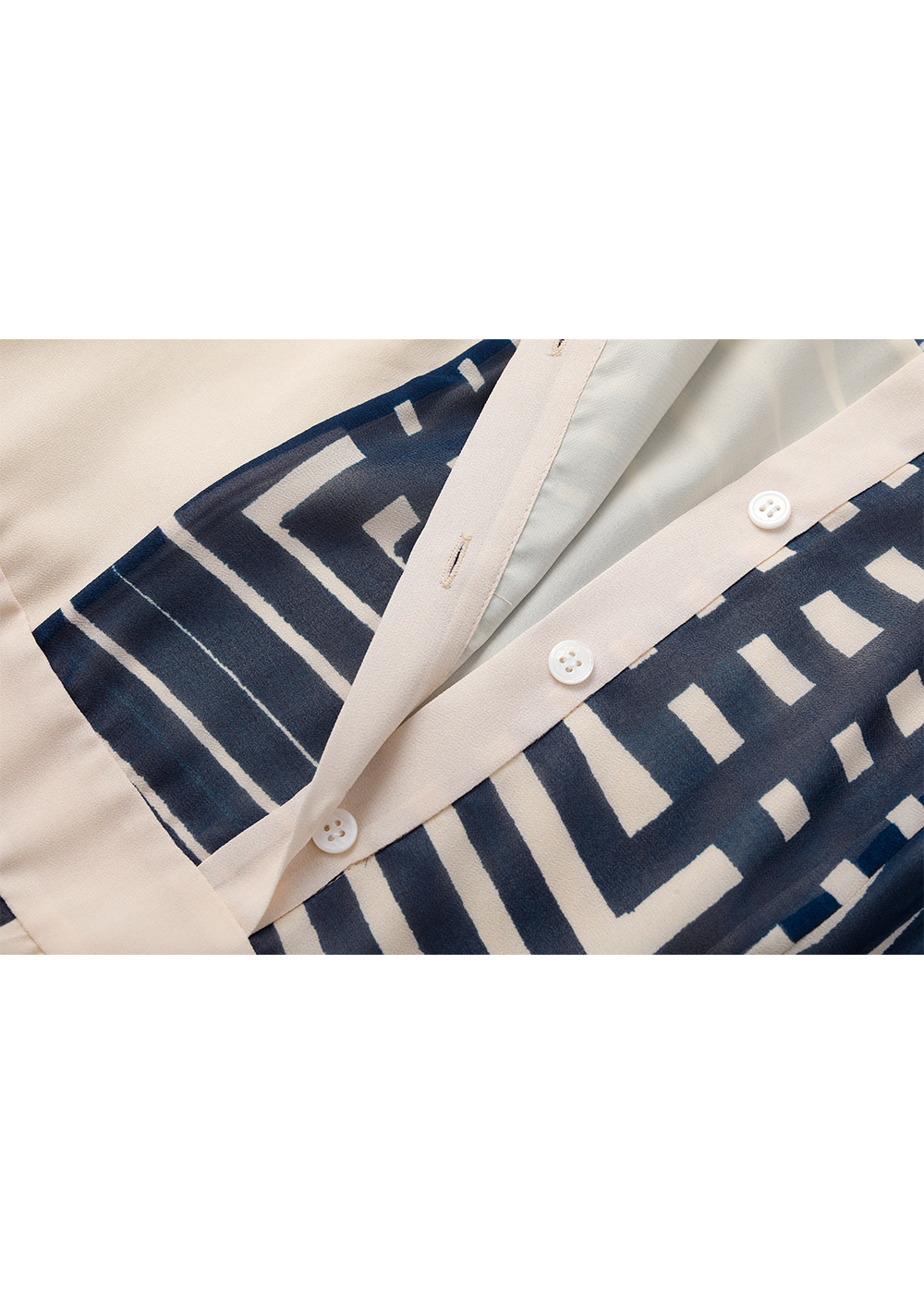 SALAZIA Beige Geometric Art Dresses