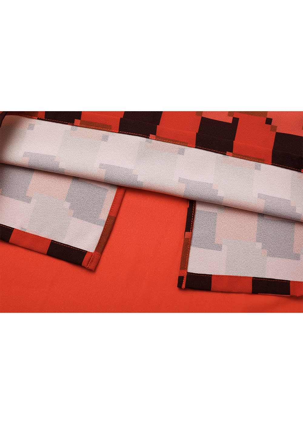 SALAZIA Red Houndstooth Asymmetric Dresses