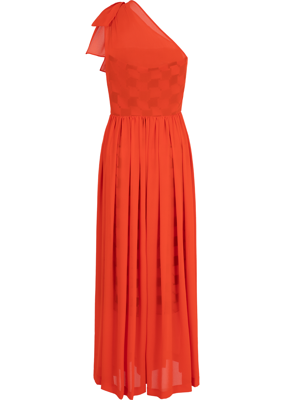 SALAZIA Red Houndstooth Asymmetric Dresses