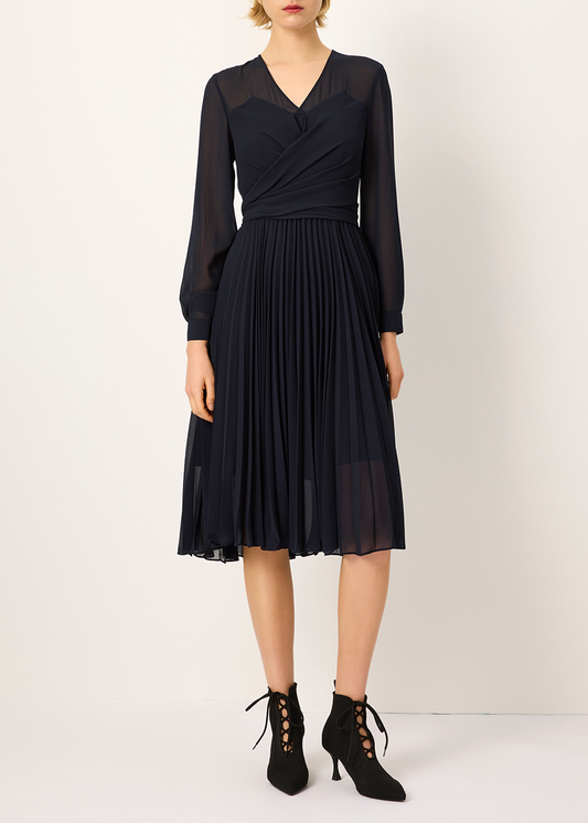 SALAZIA Deep Blue Solid Dresses