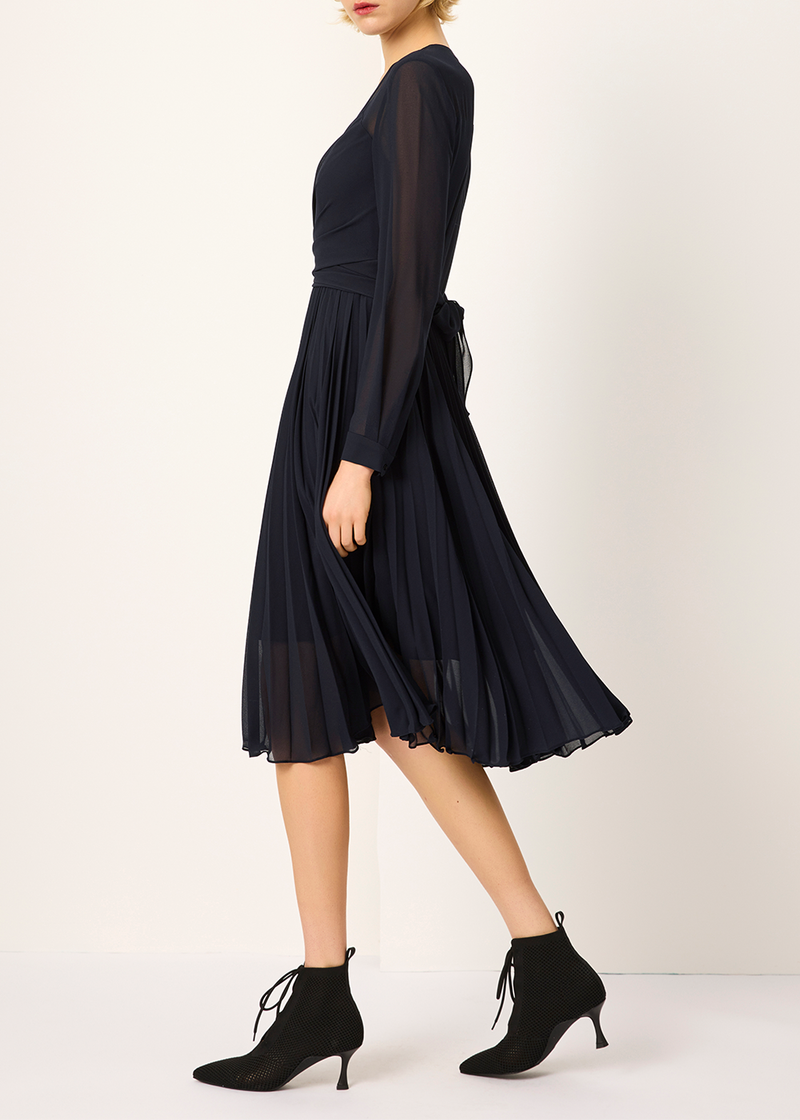 SALAZIA Deep Blue Solid Dresses