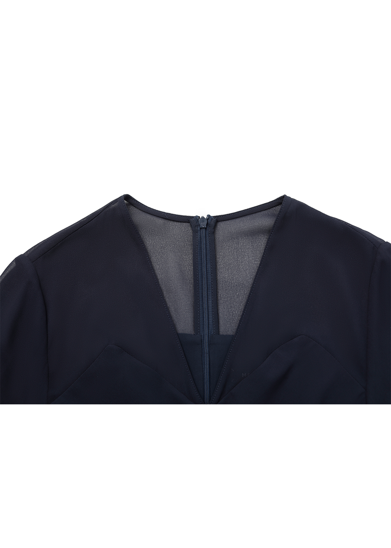 SALAZIA Deep Blue Solid Dresses