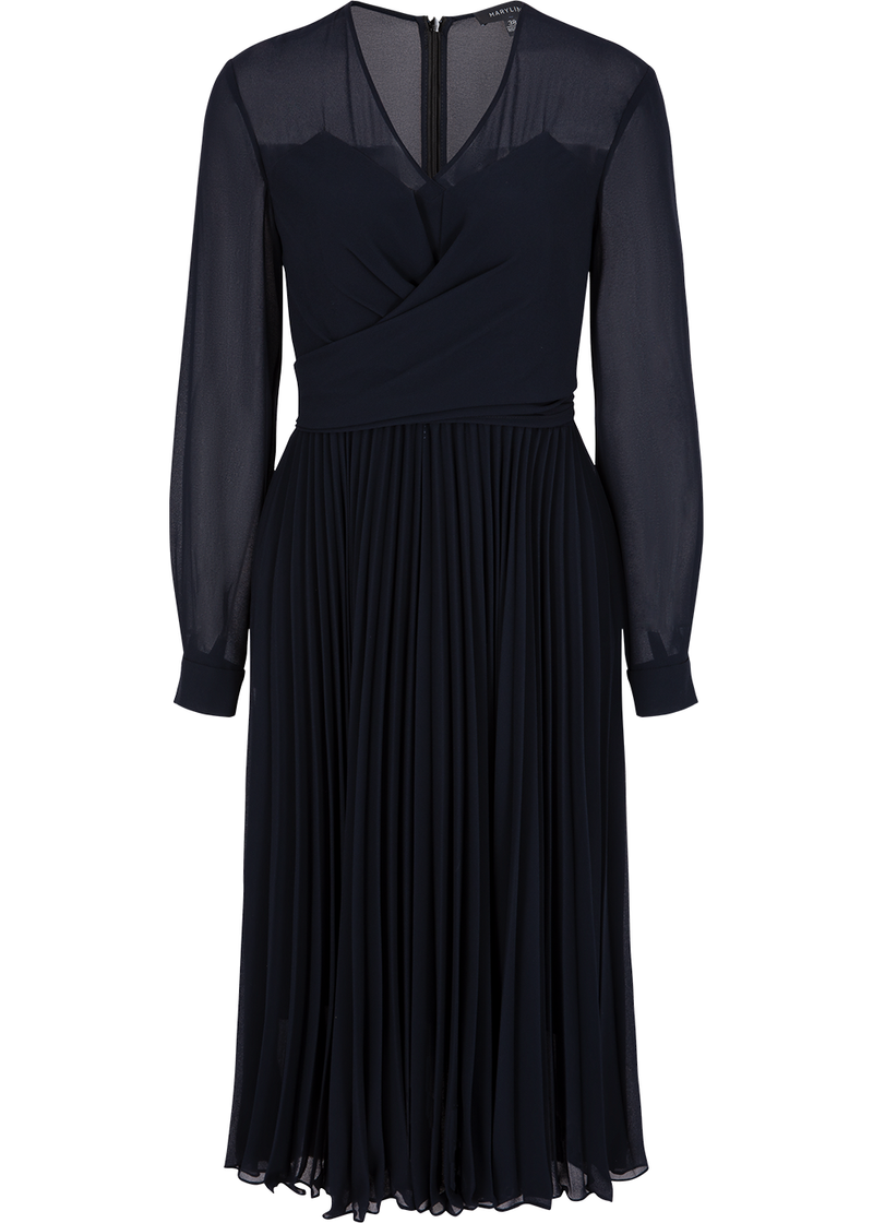 SALAZIA Deep Blue Solid Dresses
