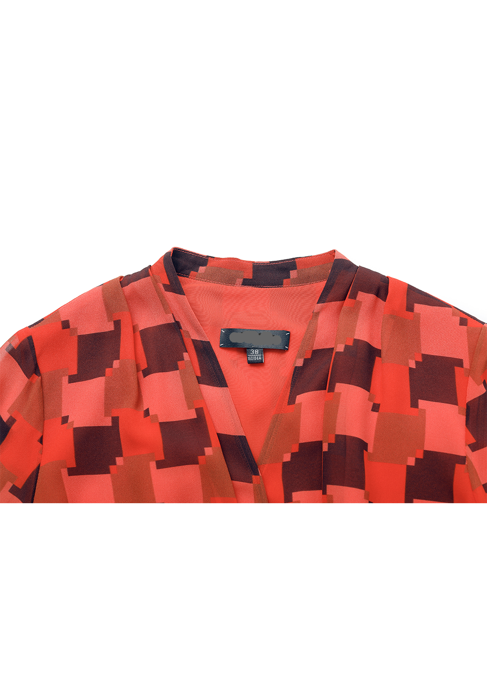 SALAZIA Red Houndstooth Fit-and-Flare Dresses